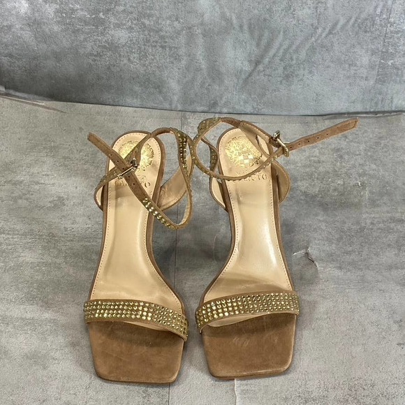 Vince Camuto Women's Amendoa Saprenda Rhinestone Ankle-Strap Sandals SZ 7.5 - Picture 4 of 11